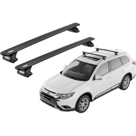 Barras THULE EVO WingBar para autos MITSUBISHI Outlander 2013 a 2021 negro