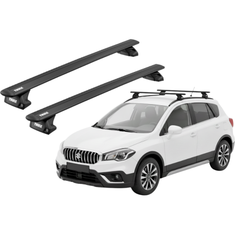 Barras THULE EVO WingBar para autos SUZUKI SX4 S-Cross desde 2014 negro