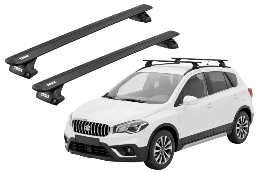 Barras THULE EVO WingBar para autos SUZUKI SX4 S-Cross desde 2014 negro