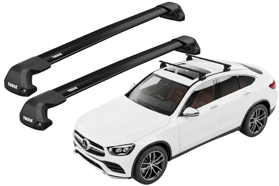 Barras THULE EDGE Flush para autos MERCEDES BENZ GLC desde 2017 - 2023 negro