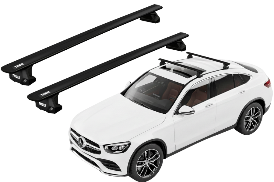 Barras THULE EVO WingBar para autos MERCEDES BENZ GLC desde 2017 - 2023 negro