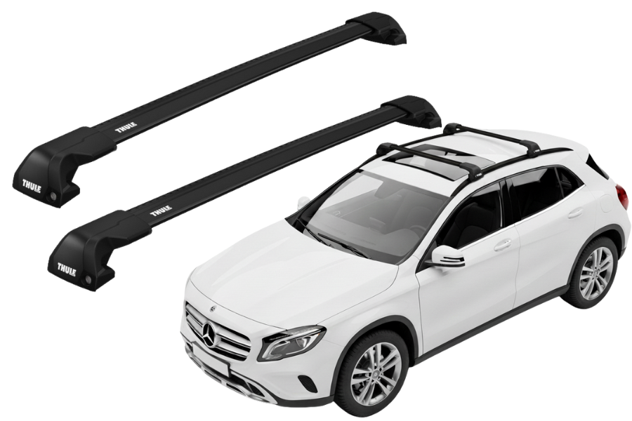 Barras THULE EDGE Flush para autos MERCEDES BENZ GLA 2014 a 2020 negro