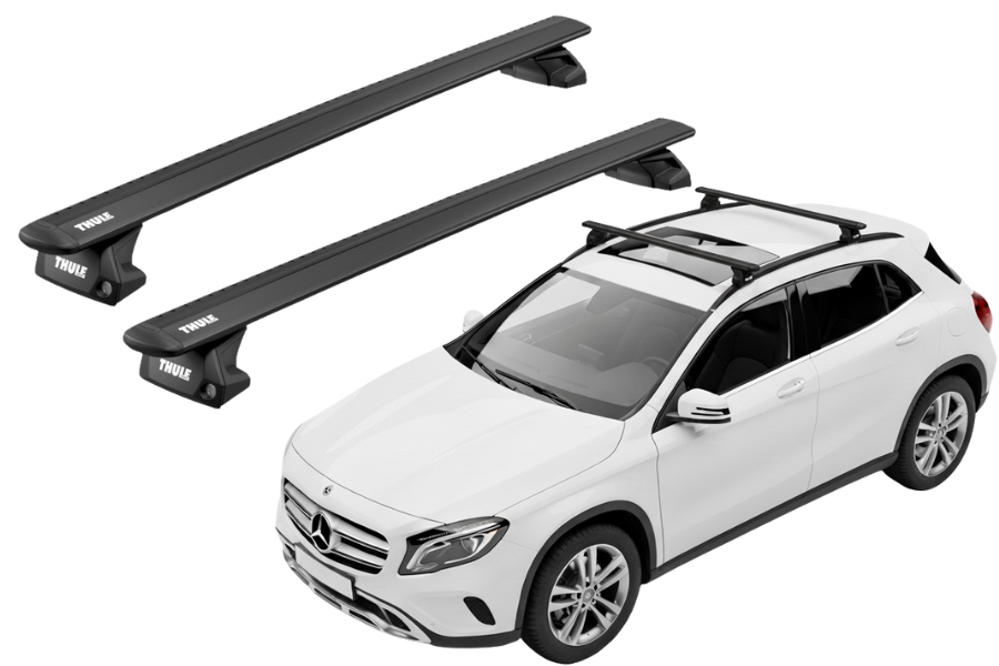 Barras THULE EVO WingBar para autos MERCEDES BENZ GLA 2014 a 2020 negro