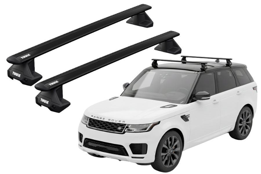 Barras THULE EVO WingBar para autos LAND ROVER Range Rover Sport desde 2014 al 2021 negro