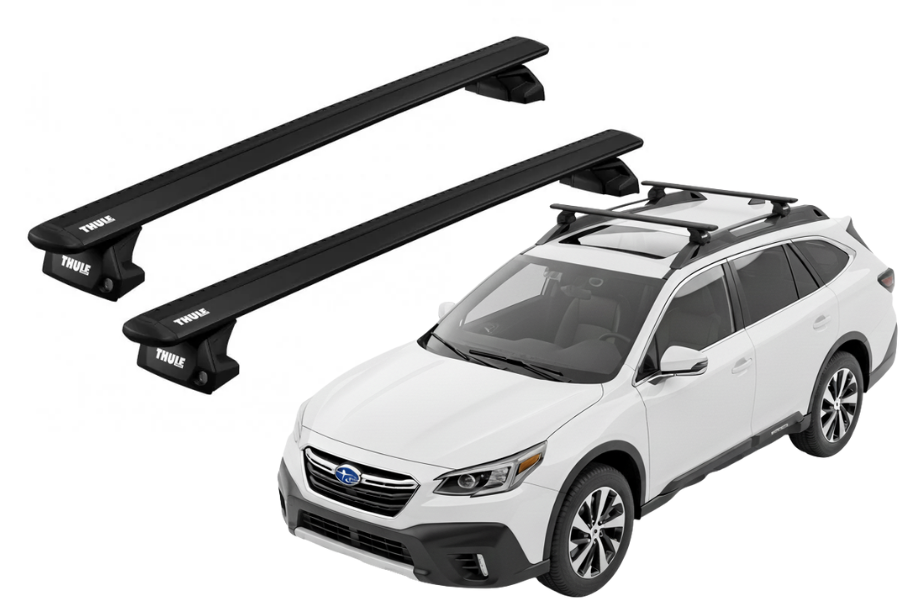 Barras THULE EVO WingBar para autos SUBARU OUTBACK desde 2021 negro