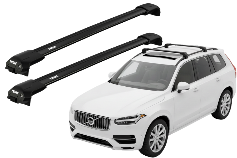 Barras THULE EDGE Flush para autos VOLVO XC90 desde 2015 - 2024 negro