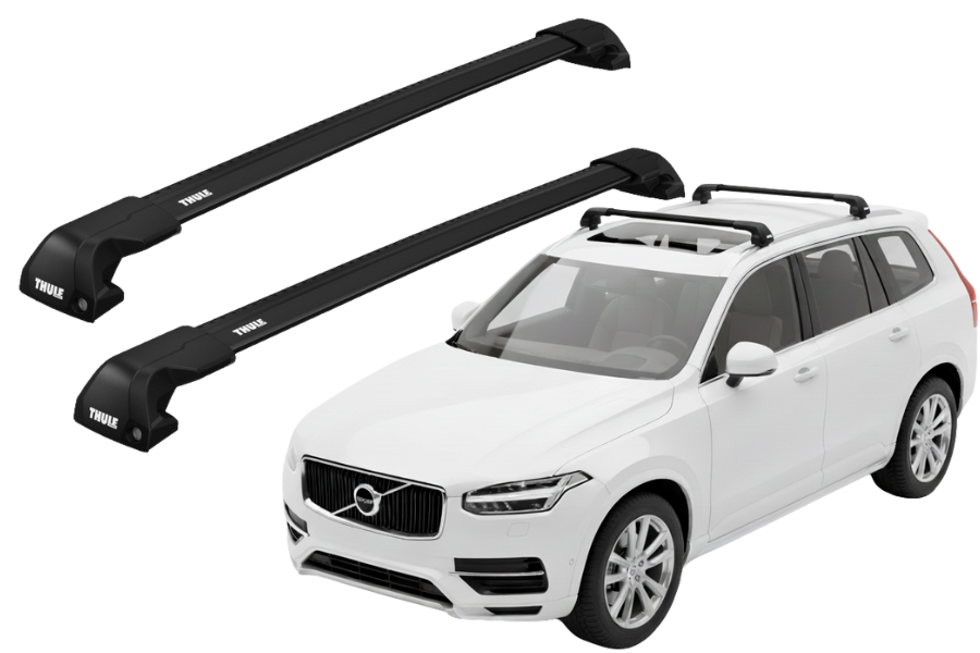 Barras THULE EDGE Flush para autos VOLVO XC90 desde 2015 -  negro