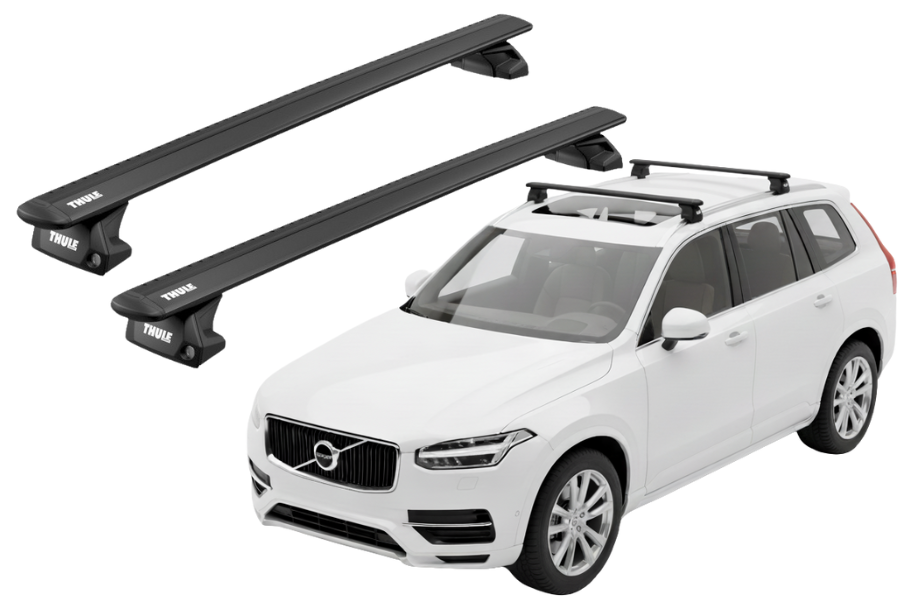 Barras THULE EVO WingBar para autos VOLVO XC90 desde 2015 -  negro