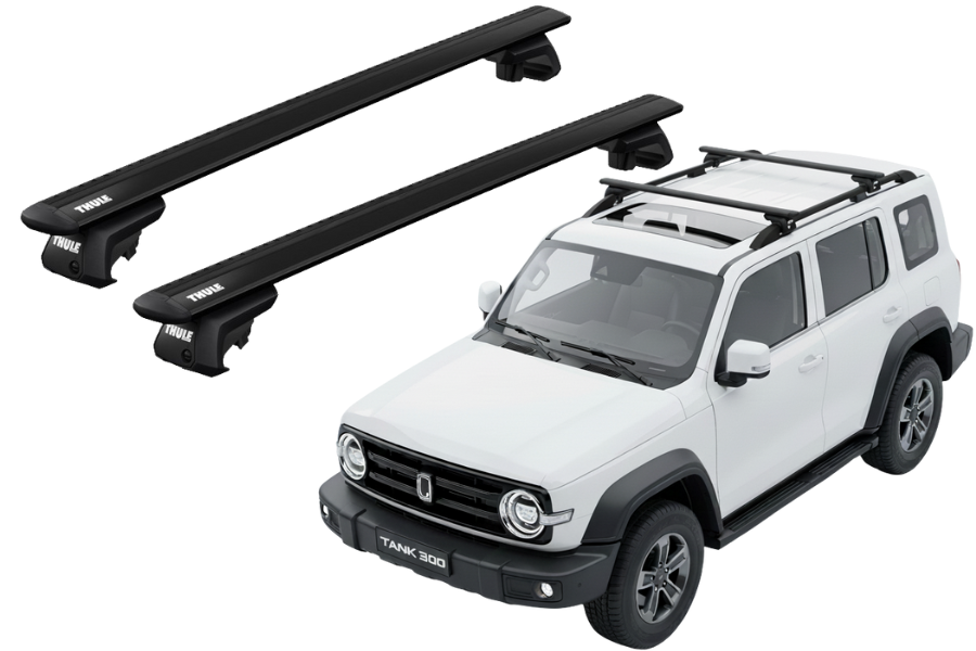 Barras THULE EVO WingBar para autos GREAT WALL Tank 300 desde 2023 negro