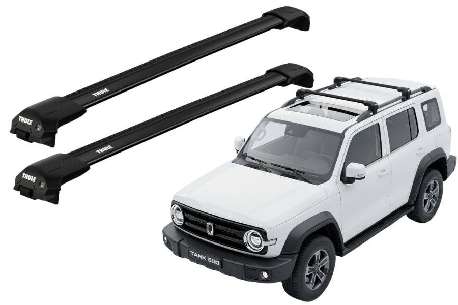 Barras THULE EDGE Flush para autos GREAT WALL Tank 300 desde 2023 negro
