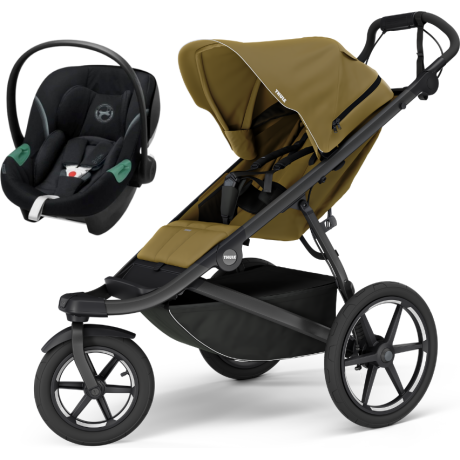 Coche Thule Urban Glide 3 Nutria + Silla Auto Cybex Nido Aton B2 I-Size