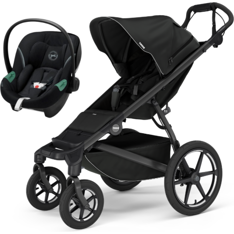 Coche Thule Urban Glide 4 Black + Silla Auto Cybex Nido Aton B2 I-Size