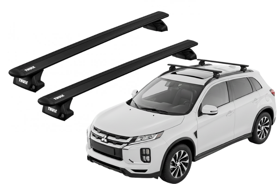 Barras THULE EVO WingBar para autos MITSUBISHI ASX desde 2021 - 2024 negro
