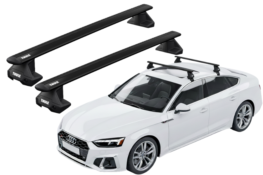 Barras THULE EVO WingBar para autos AUDI A5 Sportback desde 2017 - 2024 negro