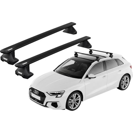 Barras THULE EVO WingBar para autos AUDI A3 Sportback desde 2020 negro