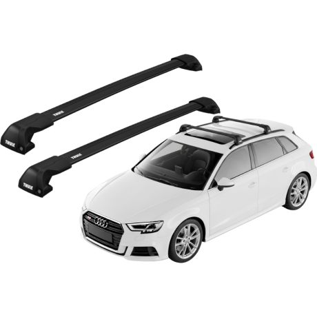 Barras THULE EDGE Flush para autos AUDI A3 Sportback 2013 a 2020 negro