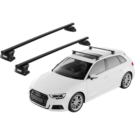 Barras THULE EVO SquareBar para autos AUDI A3 Sportback 2013 a 2020