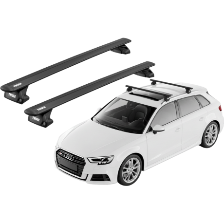 Barras THULE EVO WingBar para autos AUDI A3 Sportback 2013 a 2020 negro
