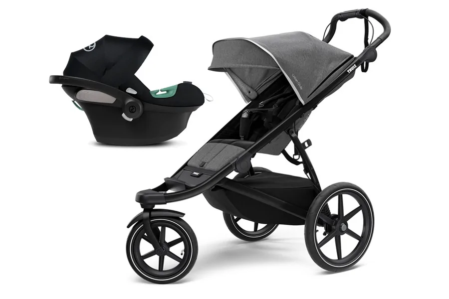 Coche Thule Urban Glide Grey + Silla Auto Cybex Nido Aton B2 I-Size