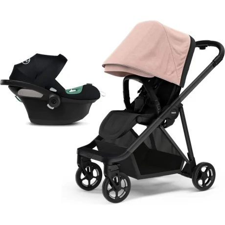 Coche Thule Shine Misty Rose + Silla Auto Cybex Nido Aton B2 I-Size