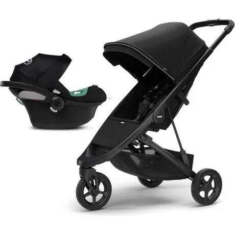 Coche Thule Spring Black + Silla Auto Cybex Nido Aton B2 I-Size