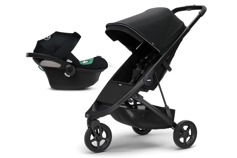 Coche Thule Spring Black + Silla Auto Cybex Nido Aton B2 I-Size