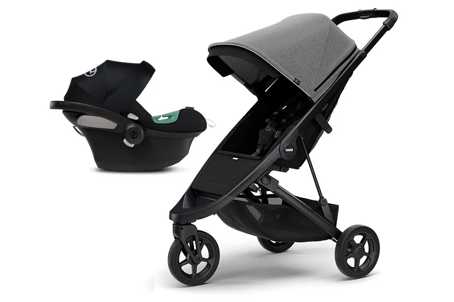 Coche Thule Spring Grey + Silla Auto Cybex Nido Aton B2 I-Size