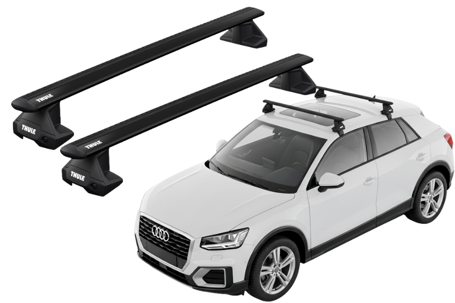 Barras THULE EVO WingBar para autos AUDI Q2 desde 2017 negro