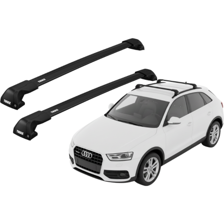 Barras THULE EDGE Flush para autos AUDI Q3 2012 a 2018 negro