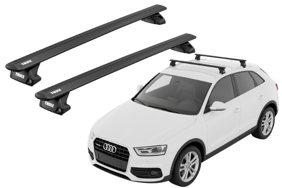 Barras THULE EVO WingBar para autos AUDI Q3 2012 a 2018 negro