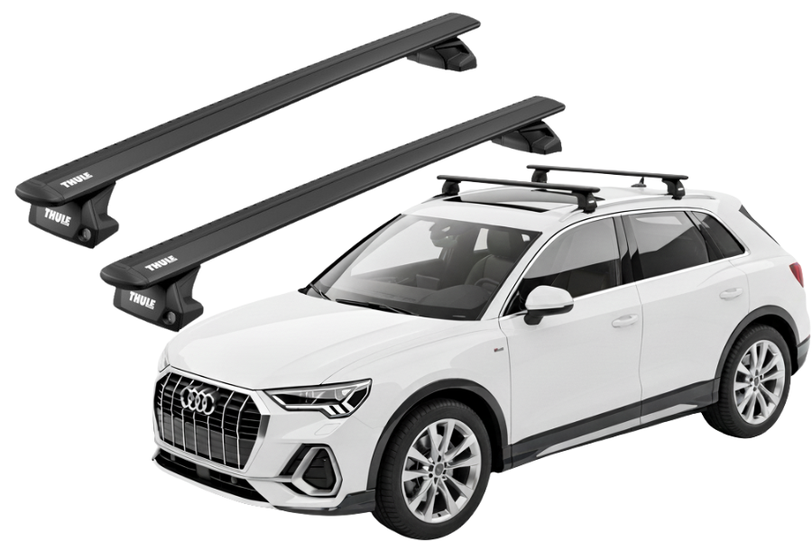 Barras THULE EVO WingBar para autos AUDI Q3 desde 2019 negro