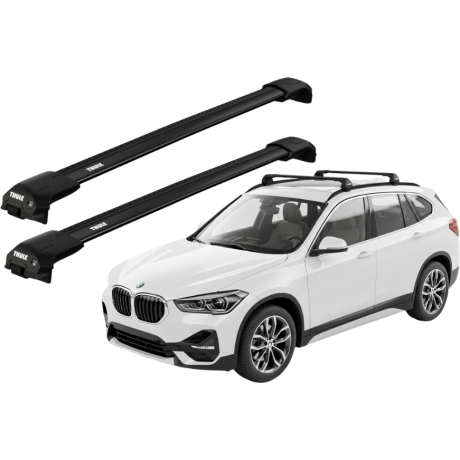 Barras THULE EDGE Flush para autos BMW X1 (F48) desde 2016 al 2022 negro