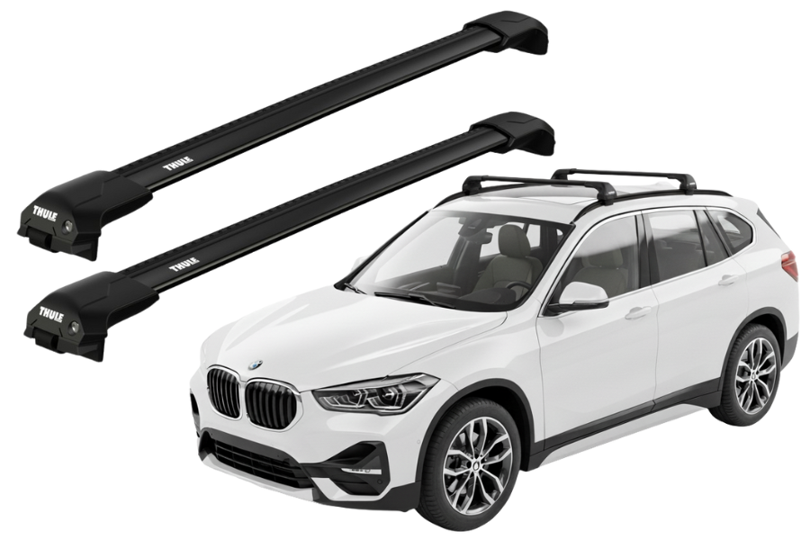 Barras THULE EDGE Flush para autos BMW X1 (F48) desde 2016 al 2022 negro
