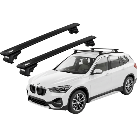 Barras THULE EVO WingBar para autos BMW X1 (F48) desde 2016 al 2022 negro