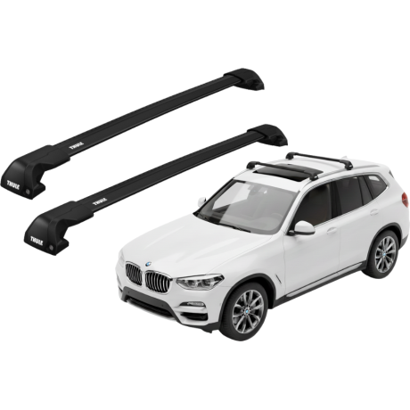 Barras THULE EDGE Flush para autos BMW X3 desde 2018-2024 negro