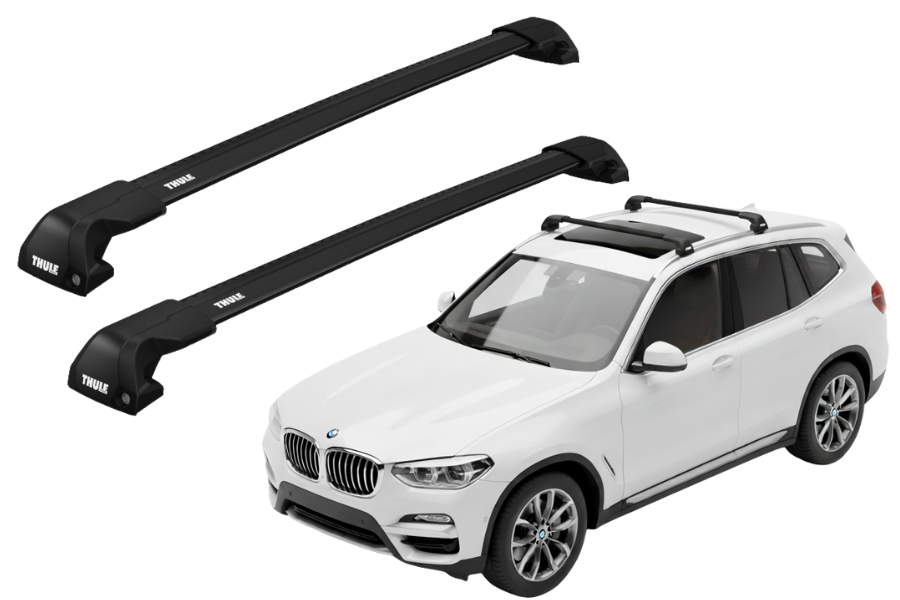 Barras THULE EDGE Flush para autos BMW X3 desde 2018-2024 negro