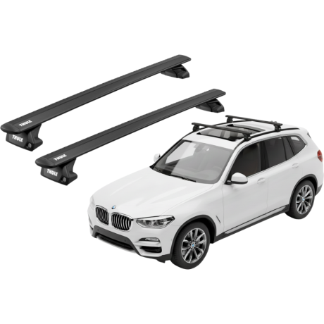 Barras THULE EVO WingBar para autos BMW X3 desde 2018-2024 negro