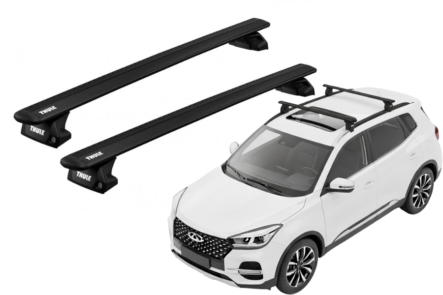 Barras THULE EVO WingBar para autos CHERY Tiggo 8 desde 2018 negro