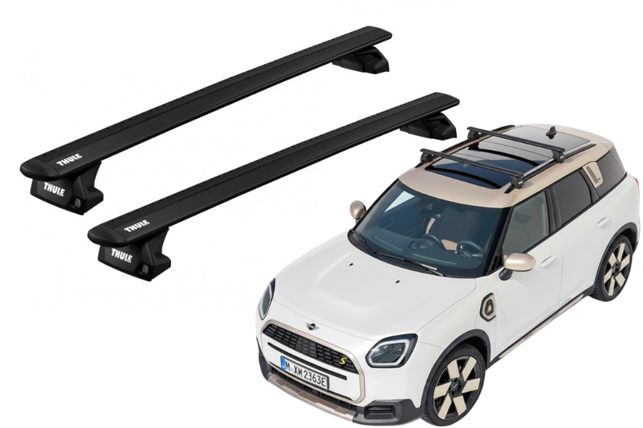 Barras THULE EVO WingBar para autos MINI Countryman (R60) 2010 a 2016 negro