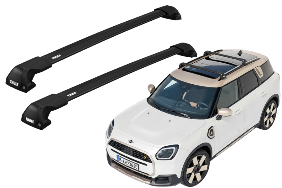 Barras THULE EDGE Flush para autos MINI Countryman (R60) 2010 a 2016 negro