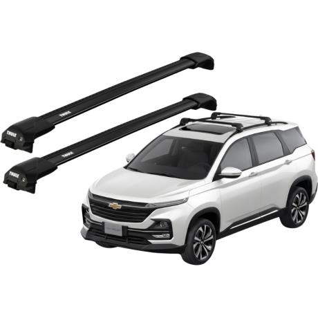 Barras THULE EDGE Flush para autos CHEVROLET Captiva 2021 negro