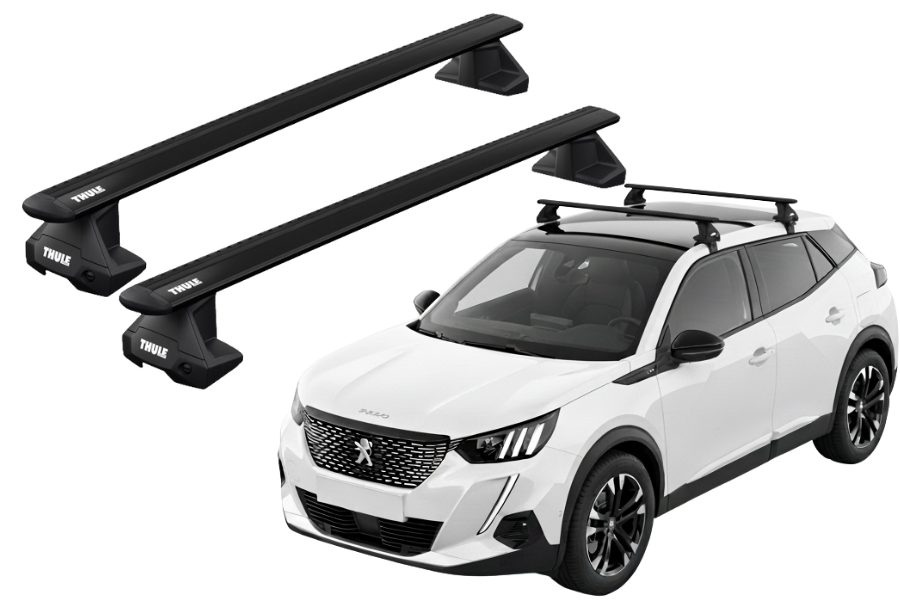 Barras THULE EVO WingBar para autos PEUGEOT 2008 desde 2020 negro