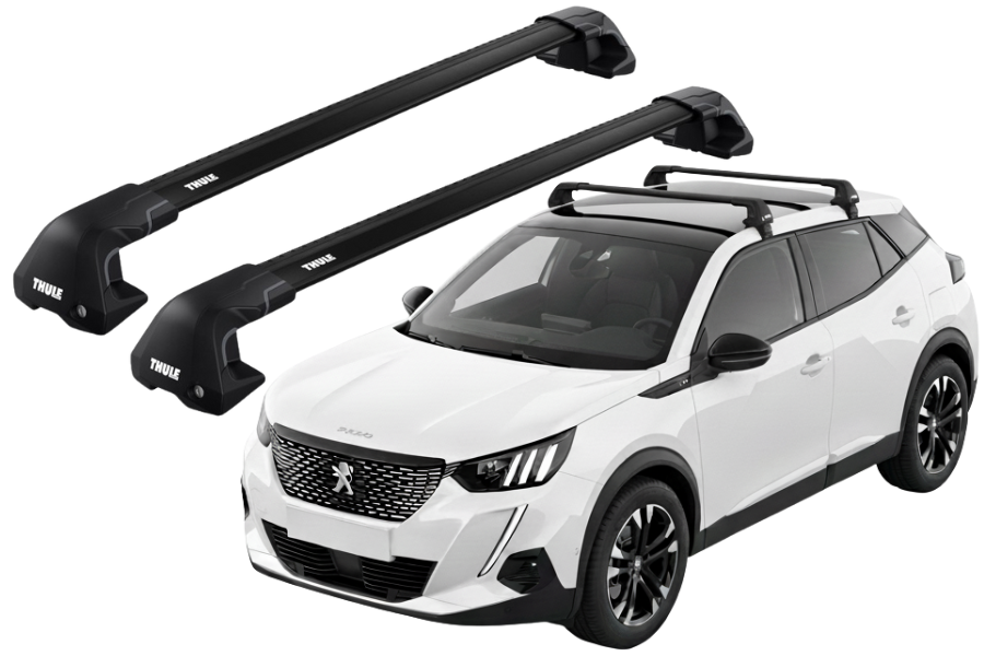 Barras THULE EDGE Flush para autos PEUGEOT 2008 desde 2020 negro