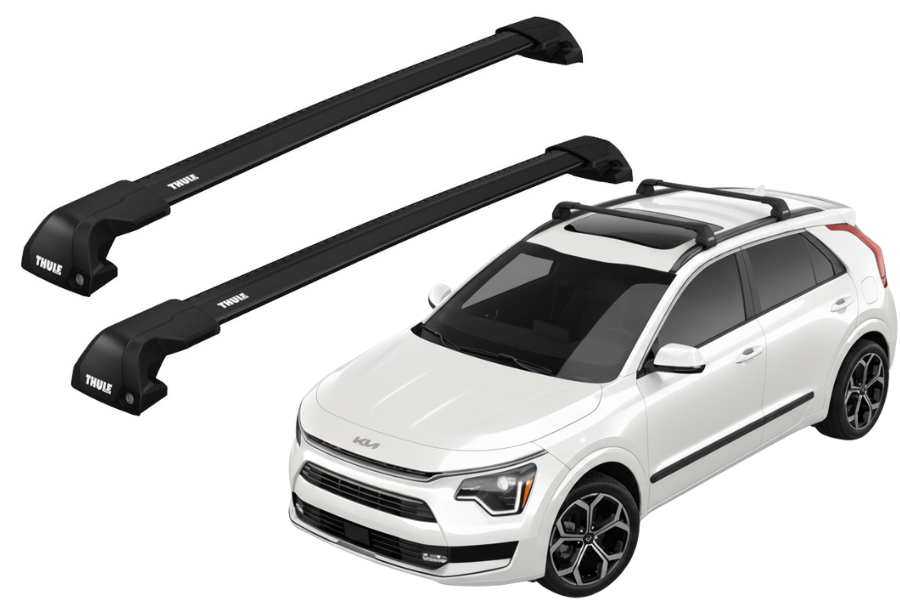 Barras THULE EDGE Flush para autos KIA Niro 2023 - Negro