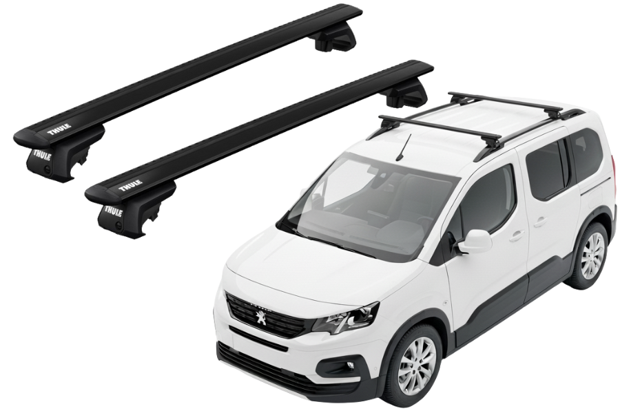 Barras THULE EVO WingBar para autos PEUGEOT Rifter desde 2019 negro