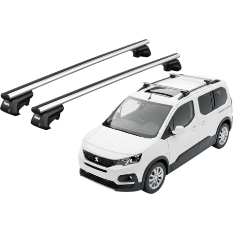 Barras THULE EVO AeroBar para autos PEUGEOT Rifter desde 2019 negro
