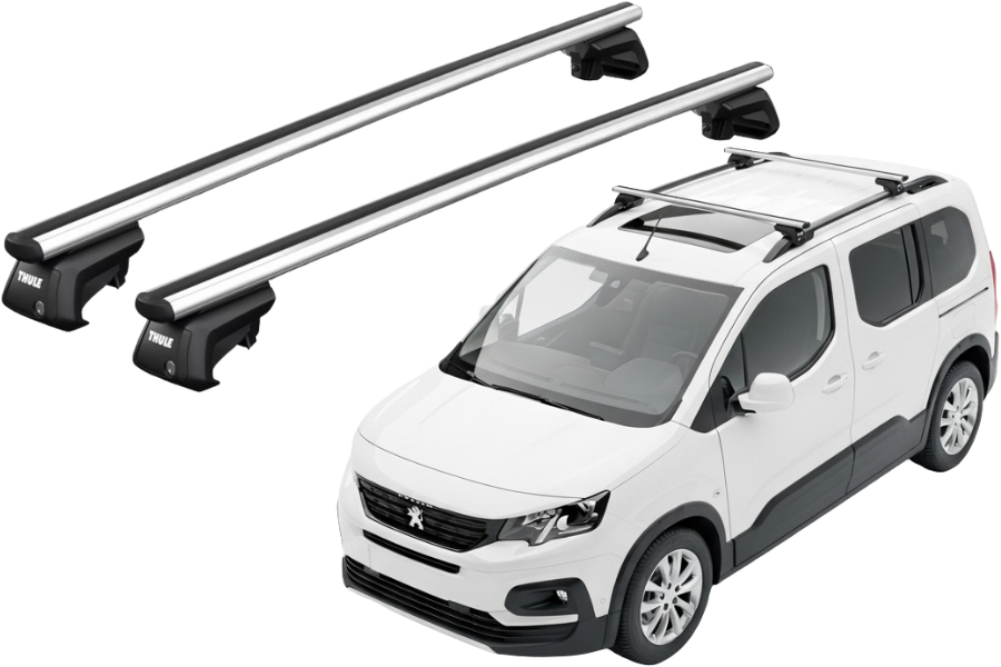 Barras THULE EVO AeroBar para autos PEUGEOT Rifter desde 2019 negro