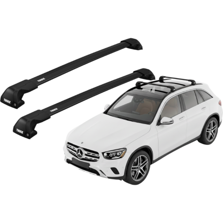 Barras THULE EDGE Flush para autos MERCEDES BENZ GLC desde 2015 al 2023 negro