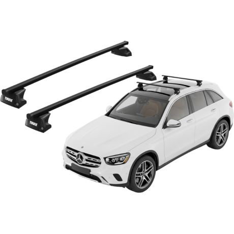 Barras THULE EVO SquareBar para autos MERCEDES BENZ GLC desde 2015 al 2023