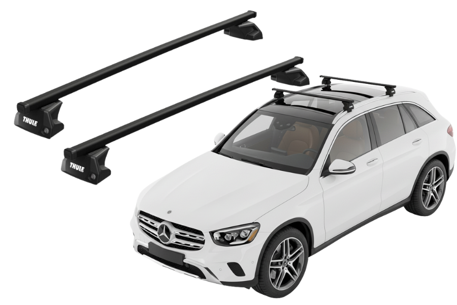 Barras THULE EVO SquareBar para autos MERCEDES BENZ GLC desde 2015 al 2023